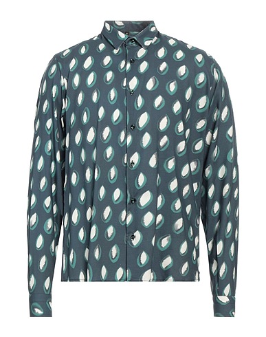 NEILL KATTER Camicia fantasia Avio 55% Viscosa, 45% Cotone