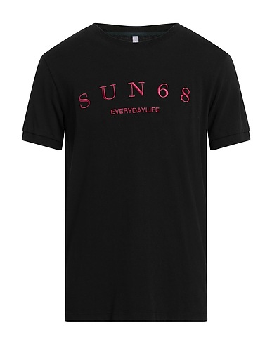 SUN 68 T-shirt Nero 100% Cotone