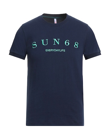 SUN 68 T-shirt Navy blue 100% Cotton