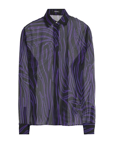 VERSACE Patterned shirts & blouses Purple 100% Silk