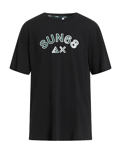 SUN 68 T-shirt Nero 100% Cotone