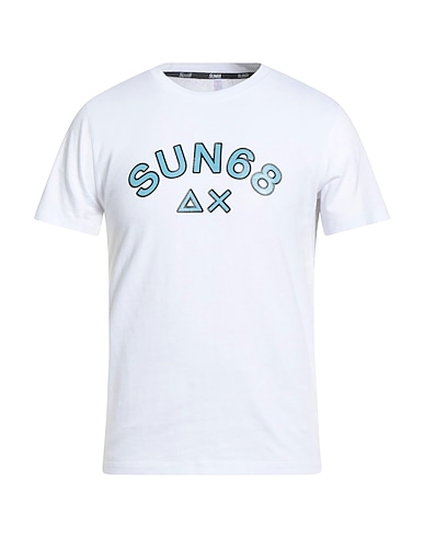 SUN 68 T-shirt White 100% Cotton