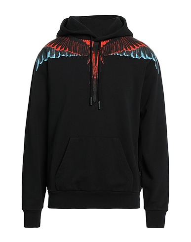 MARCELO BURLON Hooded sweatshirt Black 100% Organic cotton