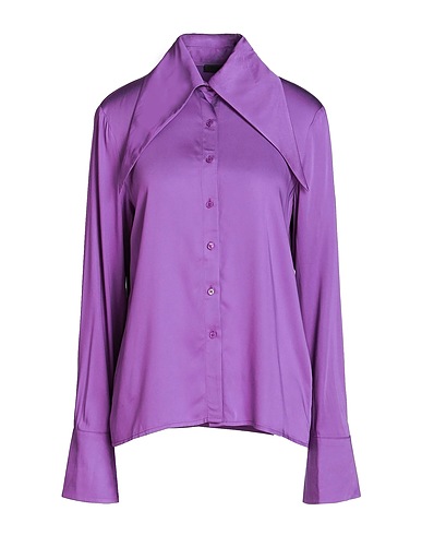 8 by YOOX Hemden und Blusen einfarbig POINTED-COLLAR SHIRT
 Violett 100% Viskose