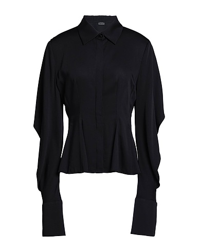 8 by YOOX Solid colour shirts & blouses SATIN LONG-SLEEVED SHIRT

 Black 100% Viscose