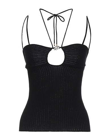 BLUMARINE Top Black 70% Viscose, 30% Polyester