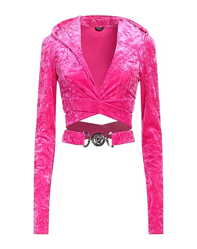 VERSACE Top Fuchsia 92% Polyester, 8% Elastane