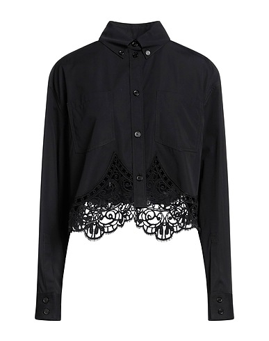 BURBERRY Solid colour shirts & blouses Black 100% Cotton, Polyester