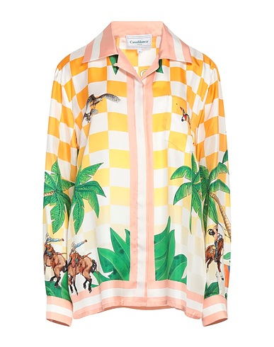 CASABLANCA Patterned shirts & blouses Mandarin 100% Silk