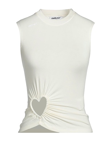 AMBUSH Top Off white 94% Viscose, 6% Elastane