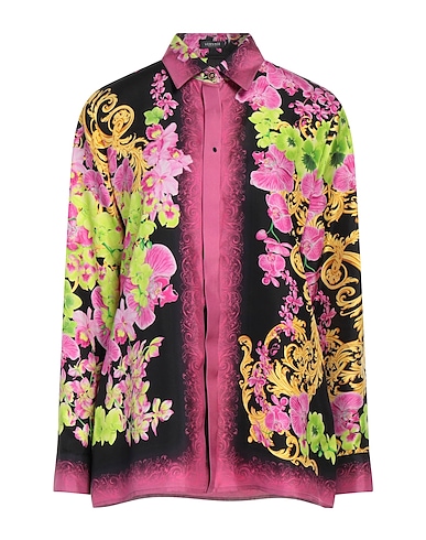 VERSACE Patterned shirts & blouses Fuchsia 100% Silk