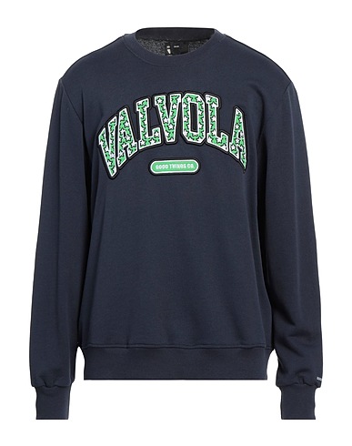 VALVOLA. Sweatshirt Navy blue 100% Cotton