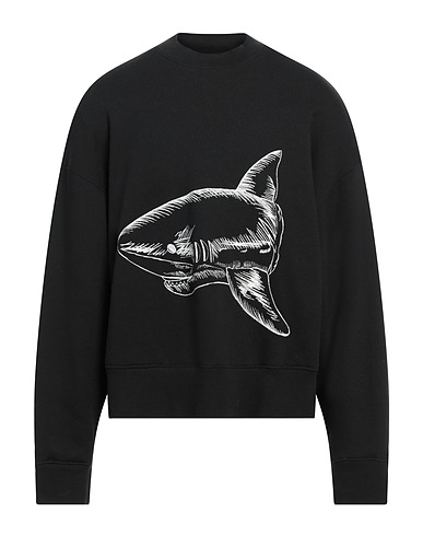 PALM ANGELS Sweatshirt Black 100% Cotton, Elastane, Polyester, Viscose