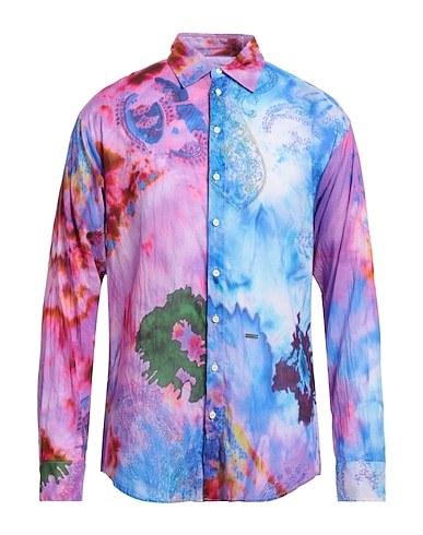 DSQUARED2 Patterned shirt Azure 100% Cotton