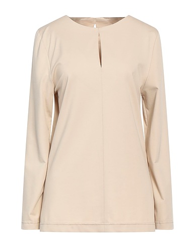 ALESSIO BARDELLE T-shirt Beige 63% Viscose, 32% Nylon, 5% Elastane