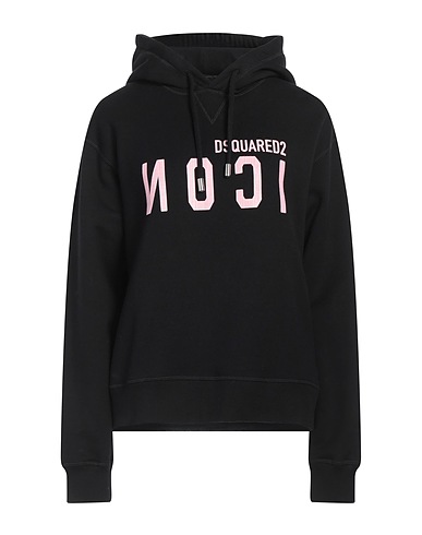 DSQUARED2 Hooded track jacket  Black 100% Cotton
