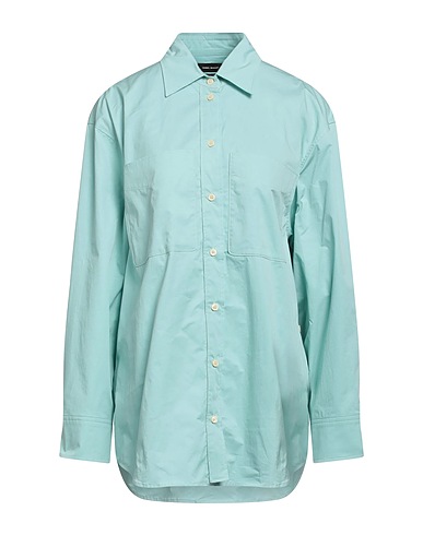 ISABEL MARANT Solid color shirts & blouses Light green 97% Cotton, 3% Elastane