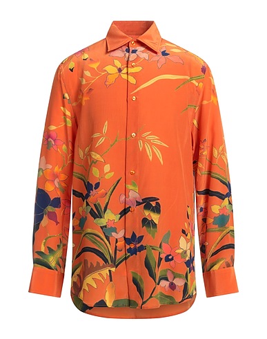 ETRO Patterned shirt Orange 100% Silk