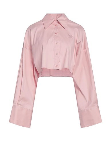 BLUMARINE Solid colour shirts & blouses 77% Cotton, 18% Polyamide, 5% Elastane