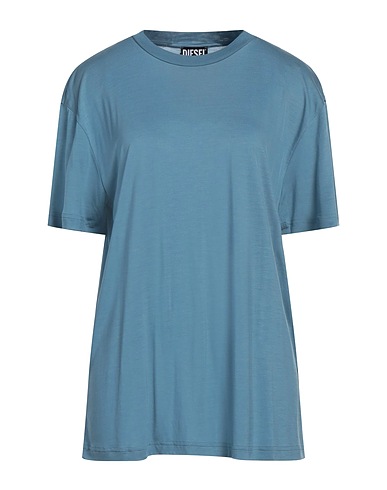 DIESEL Basic T-shirt Pastel blue 100% Lyocell