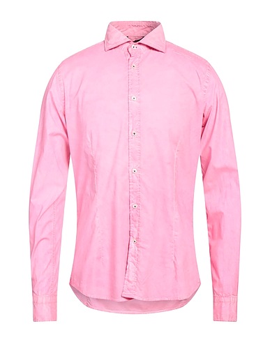 PLOUMANAC'H Solid color shirt Pink 97% Cotton, 3% Elastane