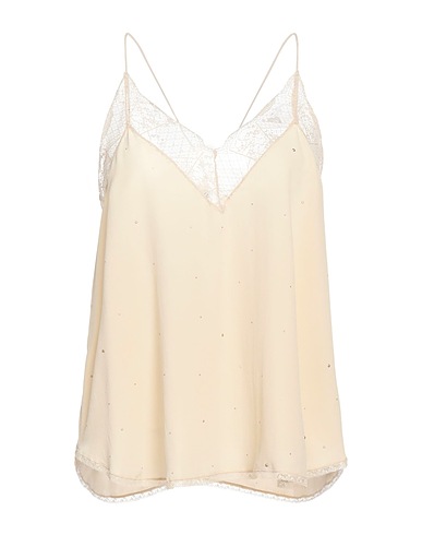 ZADIG&VOLTAIRE Hemdchen Beige 100% Seide, Polyamid, Elastan