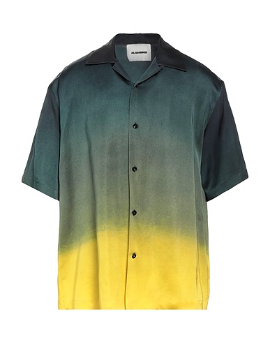 JIL SANDER シャツ ミッドナイトブルー レーヨン 100%