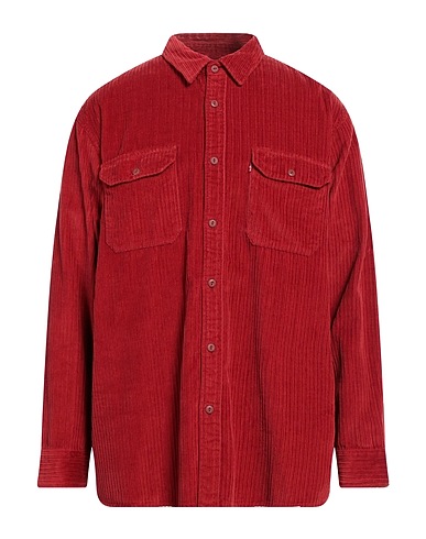 LEVI'S Solid color shirt Red 100% Cotton