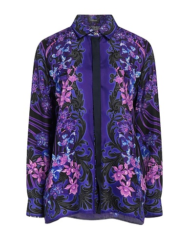 VERSACE Chemises et chemisiers à fleurs 100% Soie