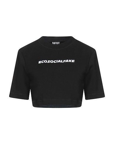 DIESEL Crop top Black 100% Cotton