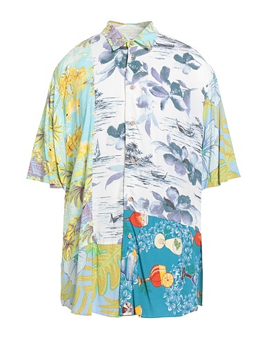 MAGLIANO Camicia fantasia Azzurro 100% Viscosa