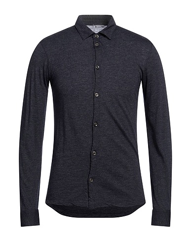 BELLWOOD Solid colour shirt Midnight blue 70% Viscose, 30% Wool
