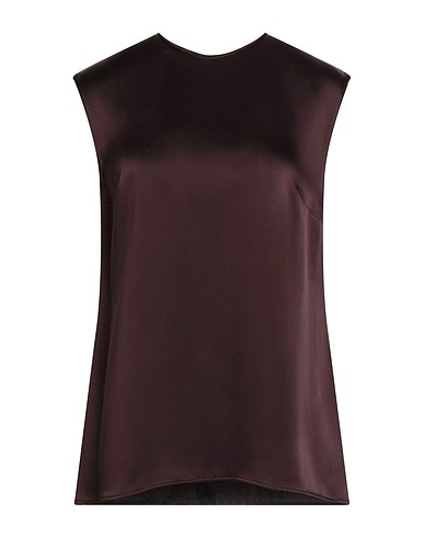 STELLA McCARTNEY 탑 초콜릿 브라운 65% 아세테이트, 35% 비스코스