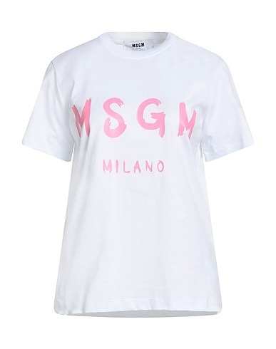 MSGM T-shirt White 100% Cotton