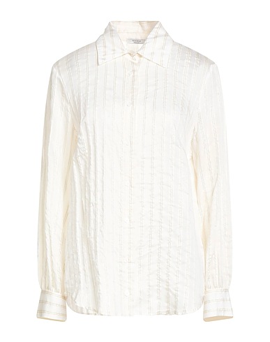 PESERICO Striped shirt Cream 84% Lyocell, 14% Silk, 1% Polyester, 1% Polyamide, Cotton