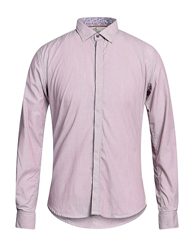 ALESSANDRO LAMURA ストライプ柄シャツ パープル ポリエステル 65% / コットン 35%