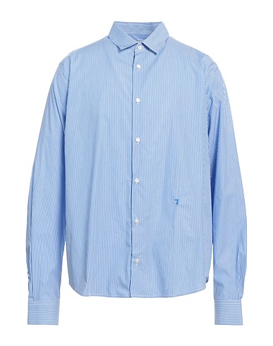 TRUSSARDI Camicia a righe Azzurro 100% Cotone
