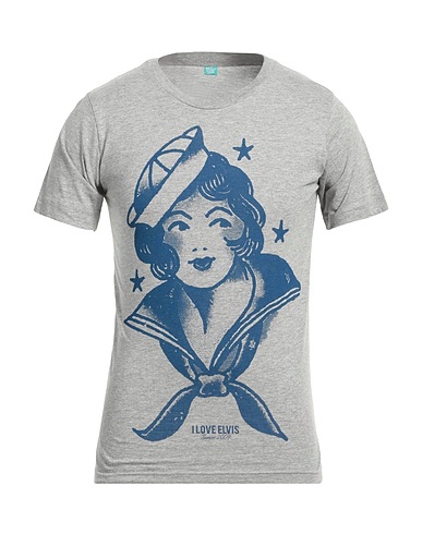 ELVIS LIVES T-shirt Grey 100% Cotton
