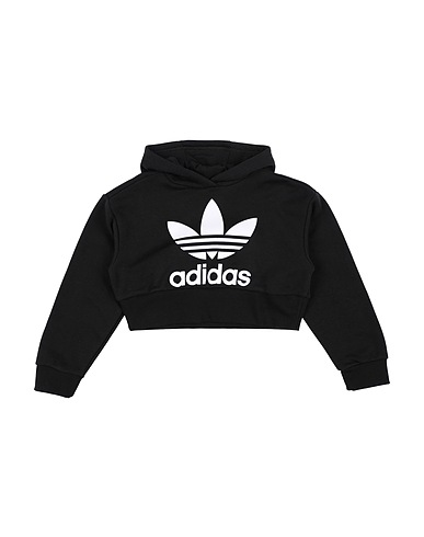 ADIDAS ORIGINALS Hooded track jacket  CROPPED HOODIE
 Black 70% Cotton, 30% Recycled polyester, Elastane
