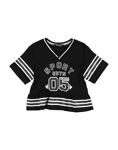 DSQUARED2 T-shirt Nero 98% Viscosa, 2% Elastan, Cotone
