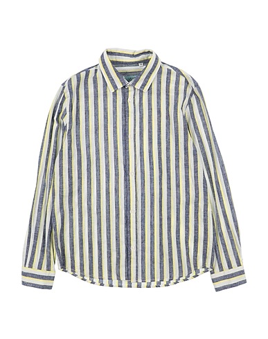 LIU •JO MAN Patterned shirt White 55% Linen, 45% Cotton