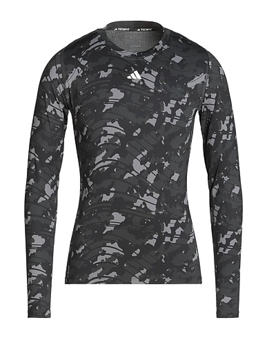 ADIDAS T-shirt TF AOP LS TEE
 Charcoal 88% Recycled polyester, 12% Elastane