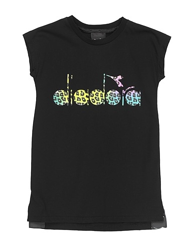 DIADORA T-shirt Μαύρο 100% Βαμβάκι