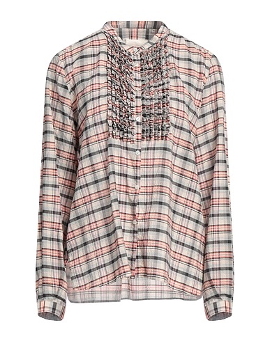 XACUS Checked shirt Grey 56% Lyocell, 43% Cotton, 1% Elastane