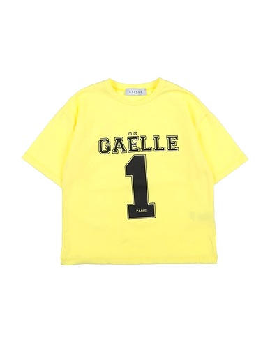 GAëLLE Paris T-shirt Yellow 96% Cotton, 4% Elastane