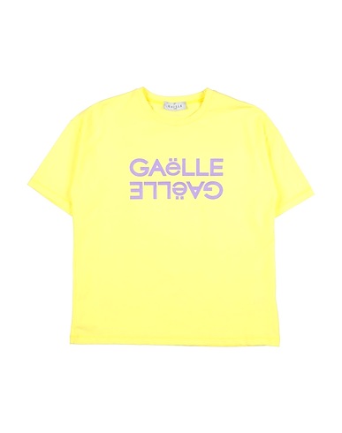 GAëLLE Paris T-shirt Yellow 96% Cotton, 4% Elastane