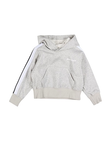 PALM ANGELS Hooded sweatshirt Silver 72% Cotton, 17% Polyester, 11% Polyamide, Elastane