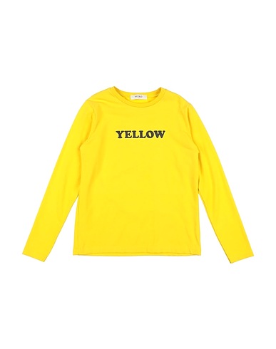 VICOLO T-shirt Yellow 90% Cotton, 10% Elastane