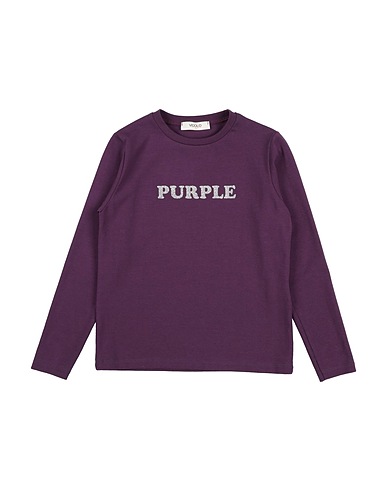 VICOLO T-shirt Purple 90% Cotton, 10% Elastane