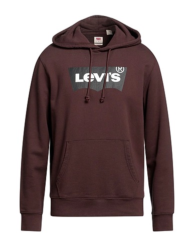 LEVI'S Hooded track jacket  Chocolate brown 100% Cotton